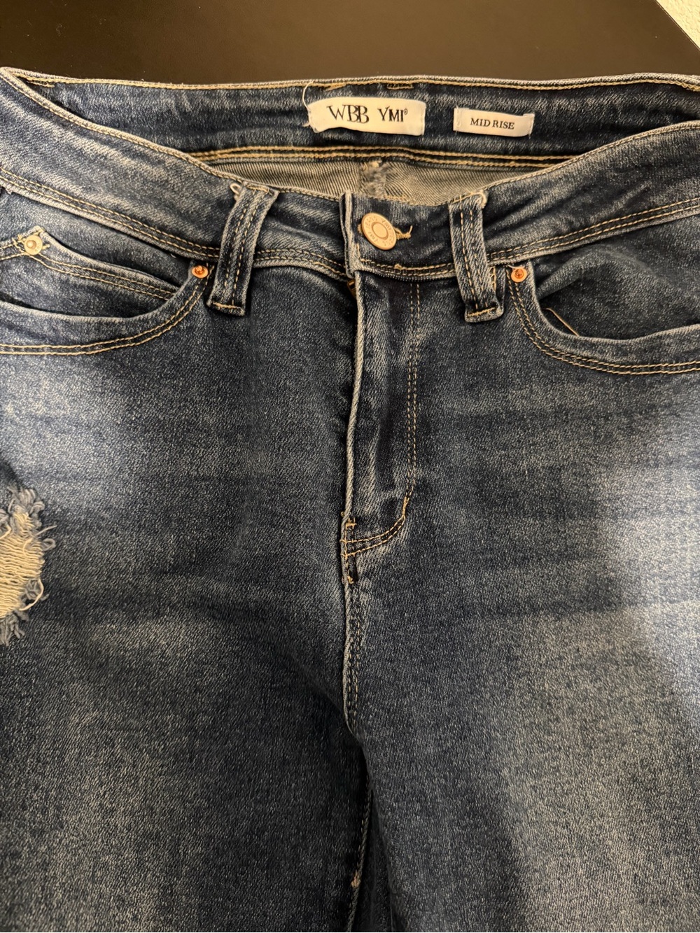 YMI Mid-Rise Distressed Jeans Size 11/30 – $8 Firm